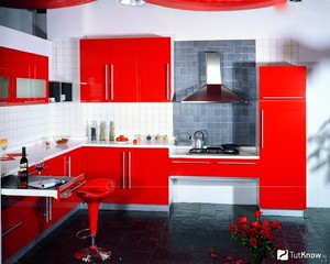 Как оформить кухню в красном