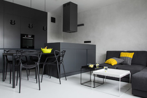 Черная мебель для кухни