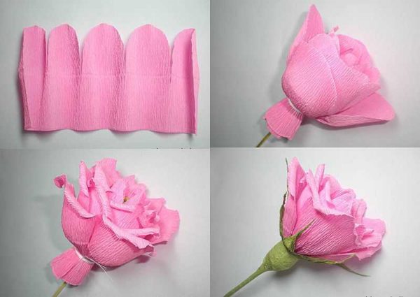 Как сделать подарок с цветами из гофрированной бумаги: мастер-классы исхемы букетов