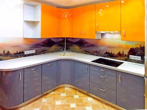 Крашеные фасады для кухни - всё о материале  